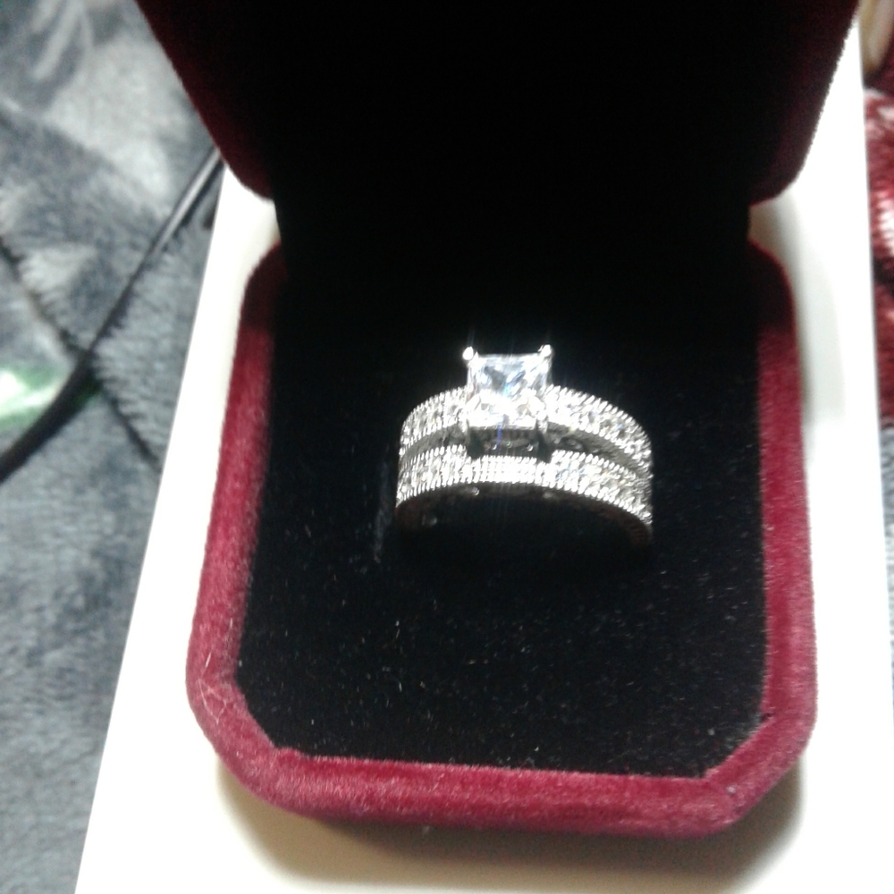 Wedding ring set 925 stamped